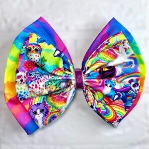Handmade Lisa Frank Inspired Vibrant Hair Bow